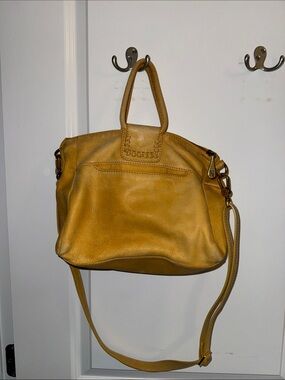 Hobo Yellow Leather Slouchy Sheila Shoulder Bag with Removable Strap